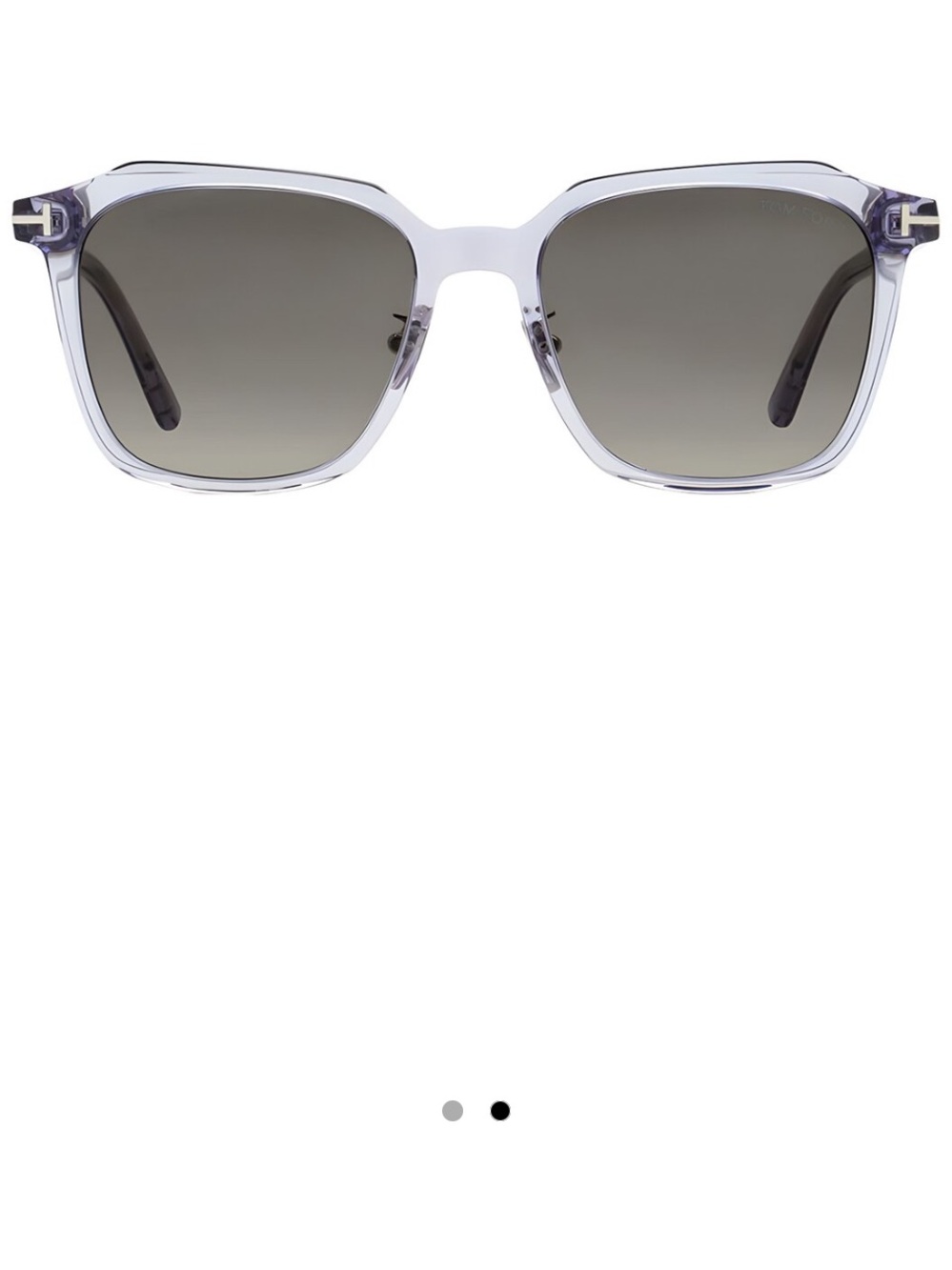 Tom Ford  Transparent Grey Acetate Sunglasses with Gradient Gray Lenses
